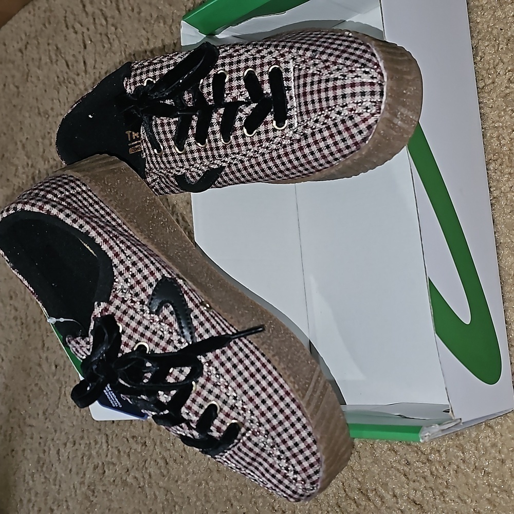 Tretorn Plaid Nylite Plus Bold Shoes Size 7.5 New - Picture 2 of 14